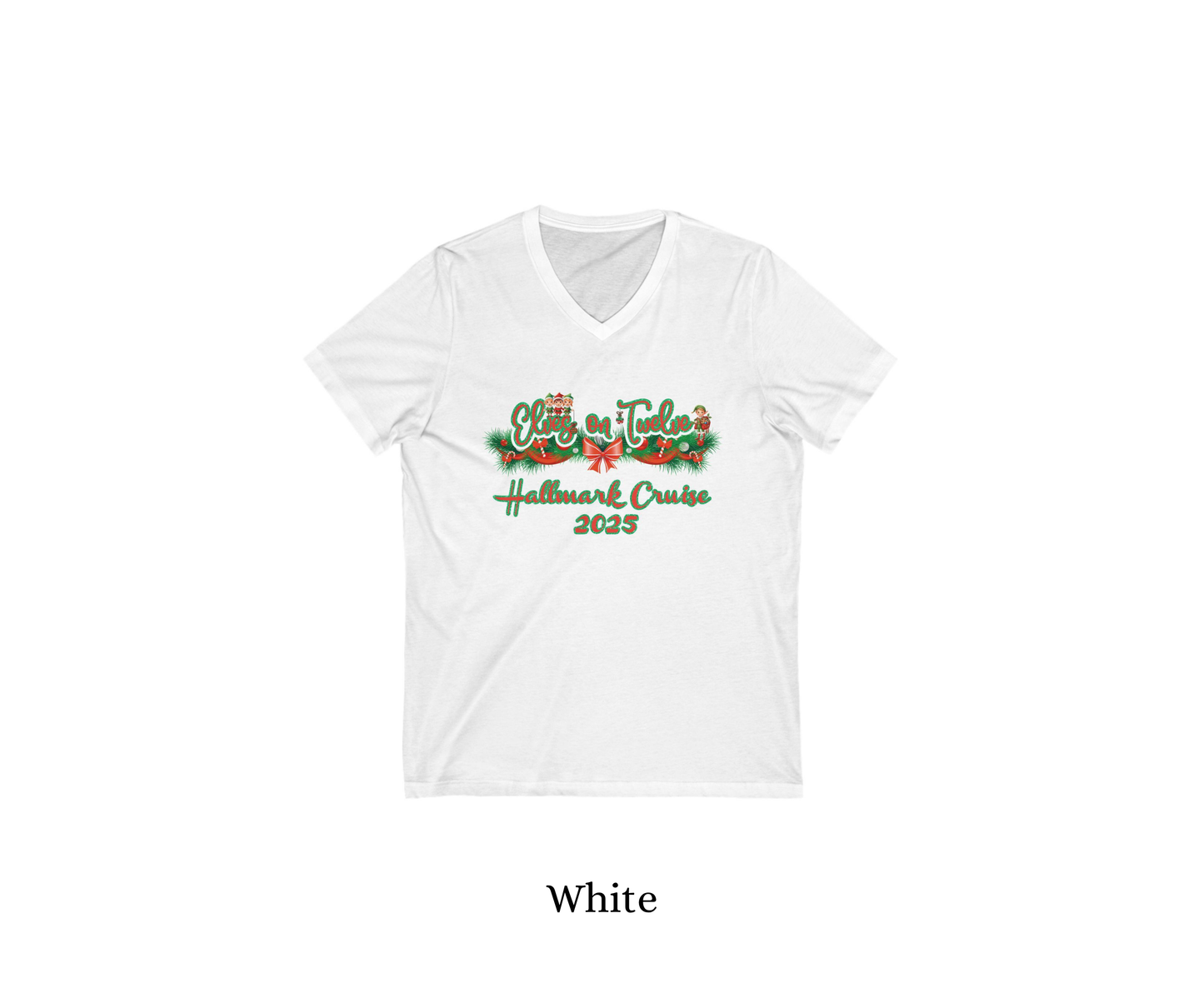 Elves on 12 Wreath V-Neck