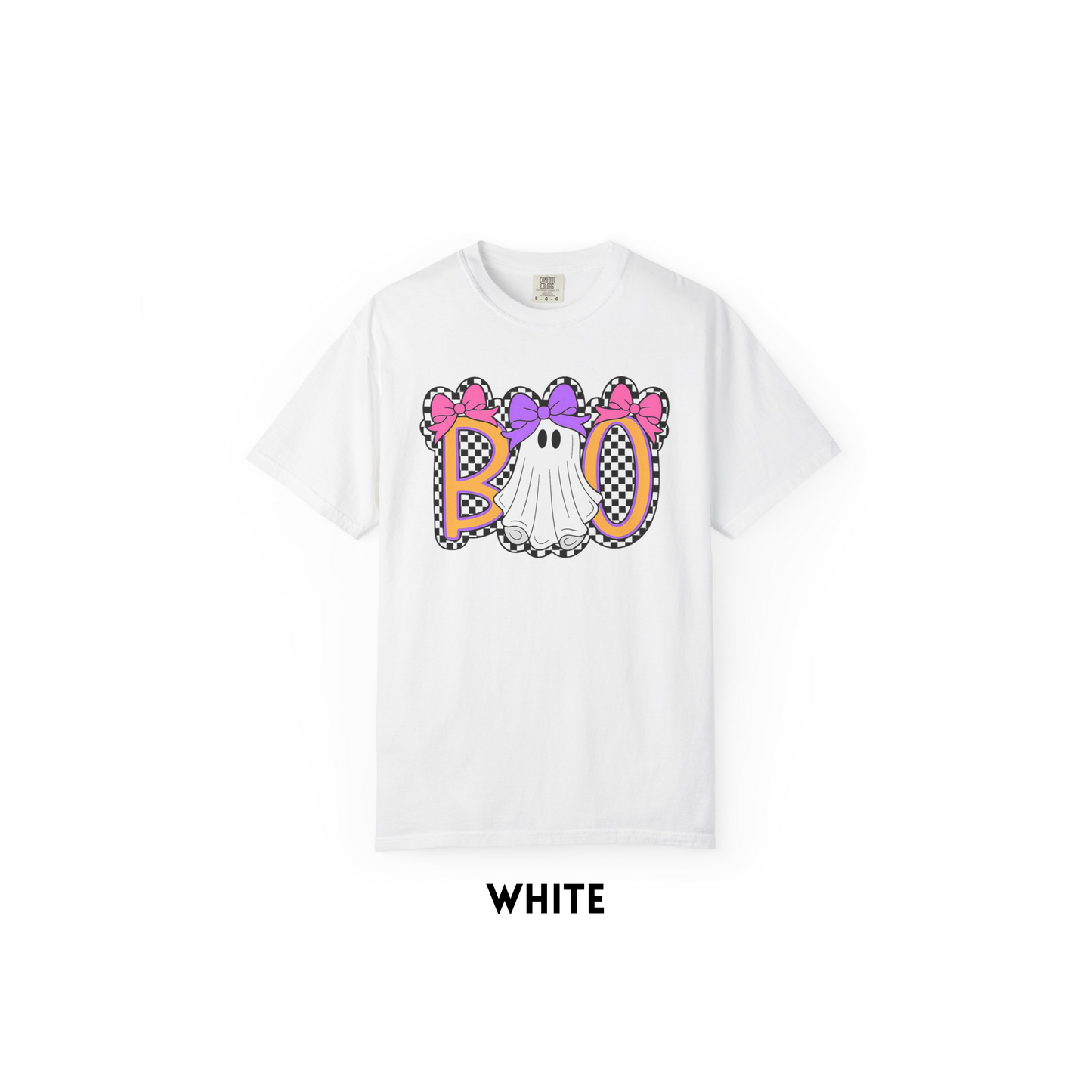Boo Checkered Ghost Tee