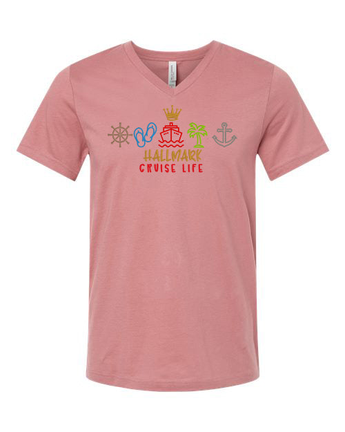 HM Cruise Life Embroidery V-Neck