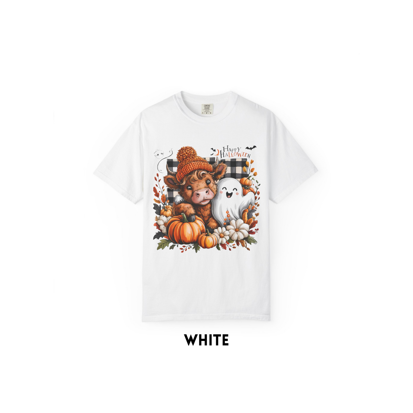 Highland Cow Ghost Fall Tee