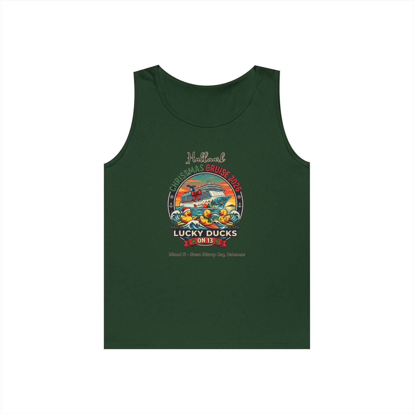 HM Christmas Cruise Surfing Lucky Ducks on 13 Tank Tops