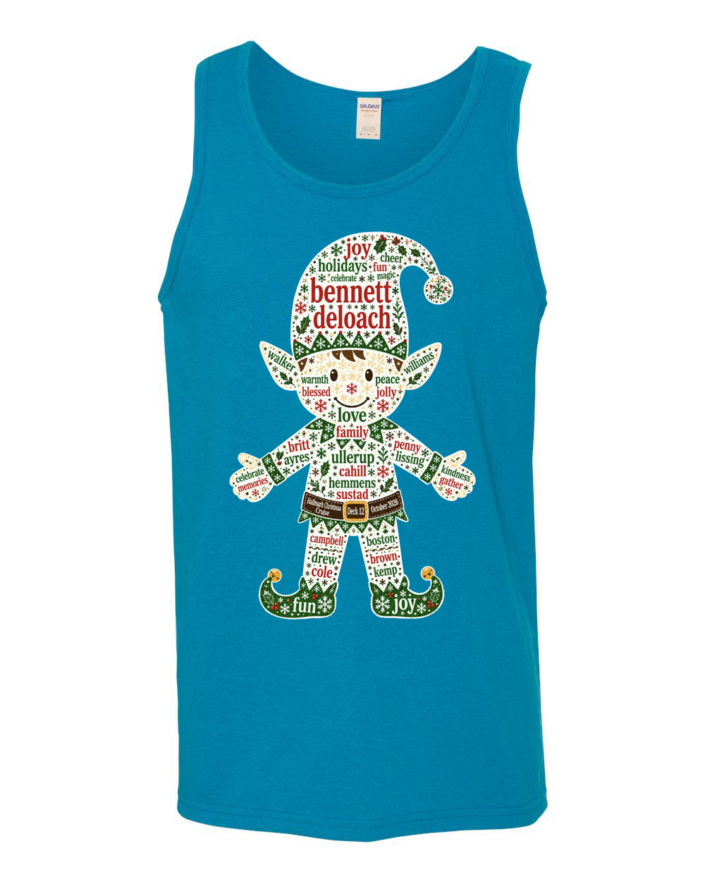 Deck 12 Elf Stars Tank Top