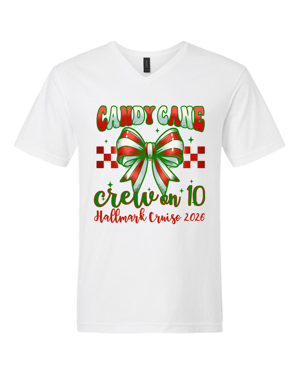 Candy Cane Crew on 10 HM Cruise V-Neck
