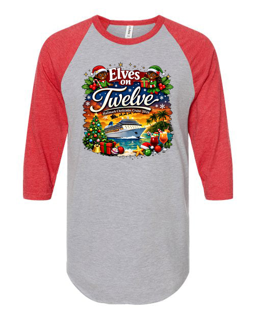 ELVES ON TWELVE HM CRUSE RAGLAN TEE