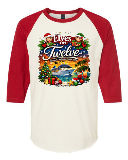 ELVES ON TWELVE HM CRUSE RAGLAN TEE