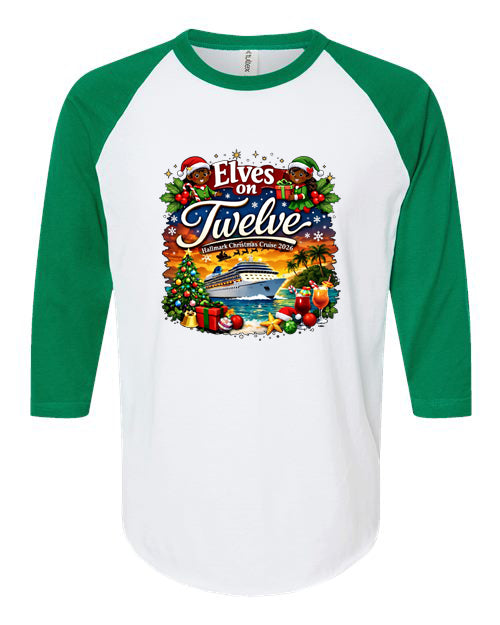 ELVES ON TWELVE HM CRUSE RAGLAN TEE