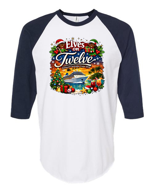 ELVES ON TWELVE HM CRUSE RAGLAN TEE