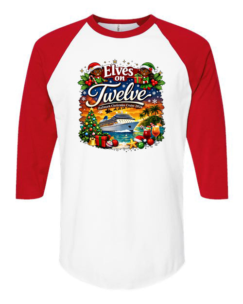 ELVES ON TWELVE HM CRUSE RAGLAN TEE