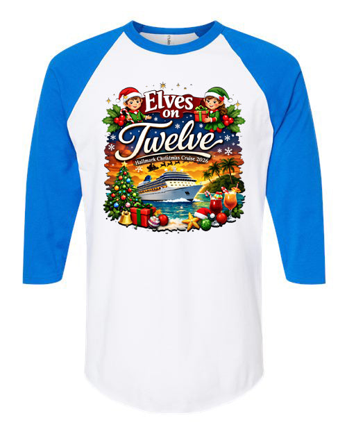 ELVES ON TWELVE HM CRUSE RAGLAN TEE