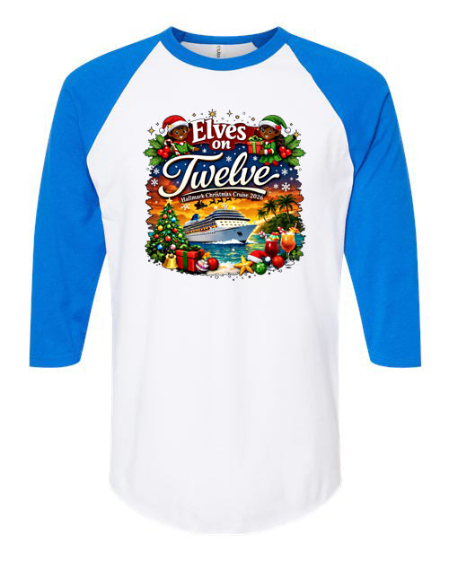 ELVES ON TWELVE HM CRUSE RAGLAN TEE