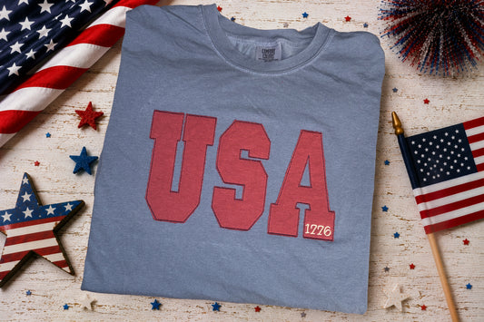 USA 1776 Embroidered T-shirt