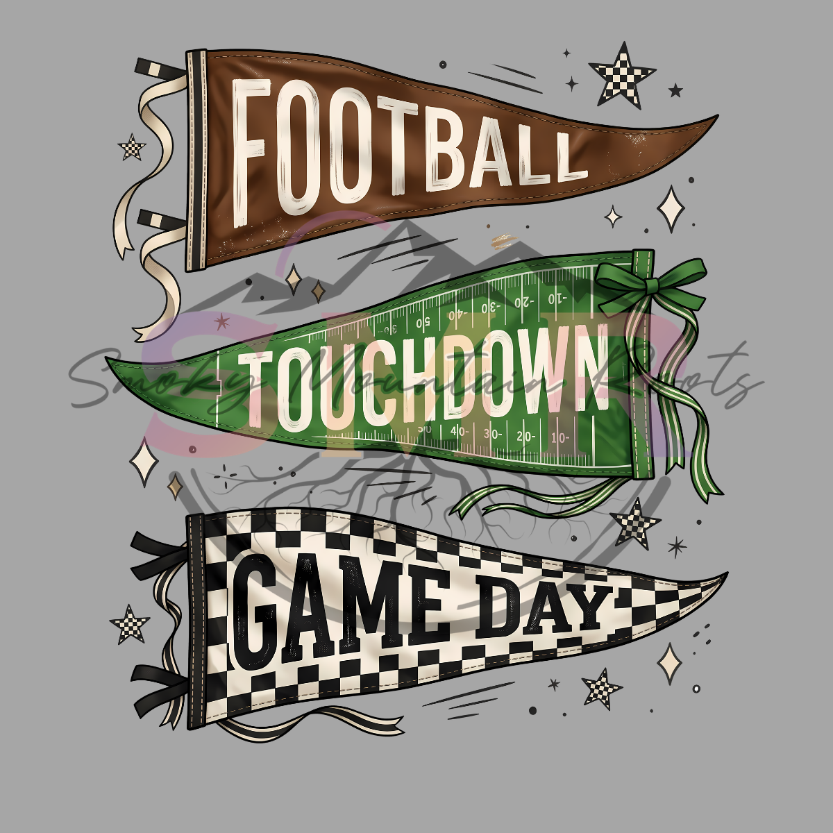 Football Touchdown Gameday flags Saturday DTF Deal