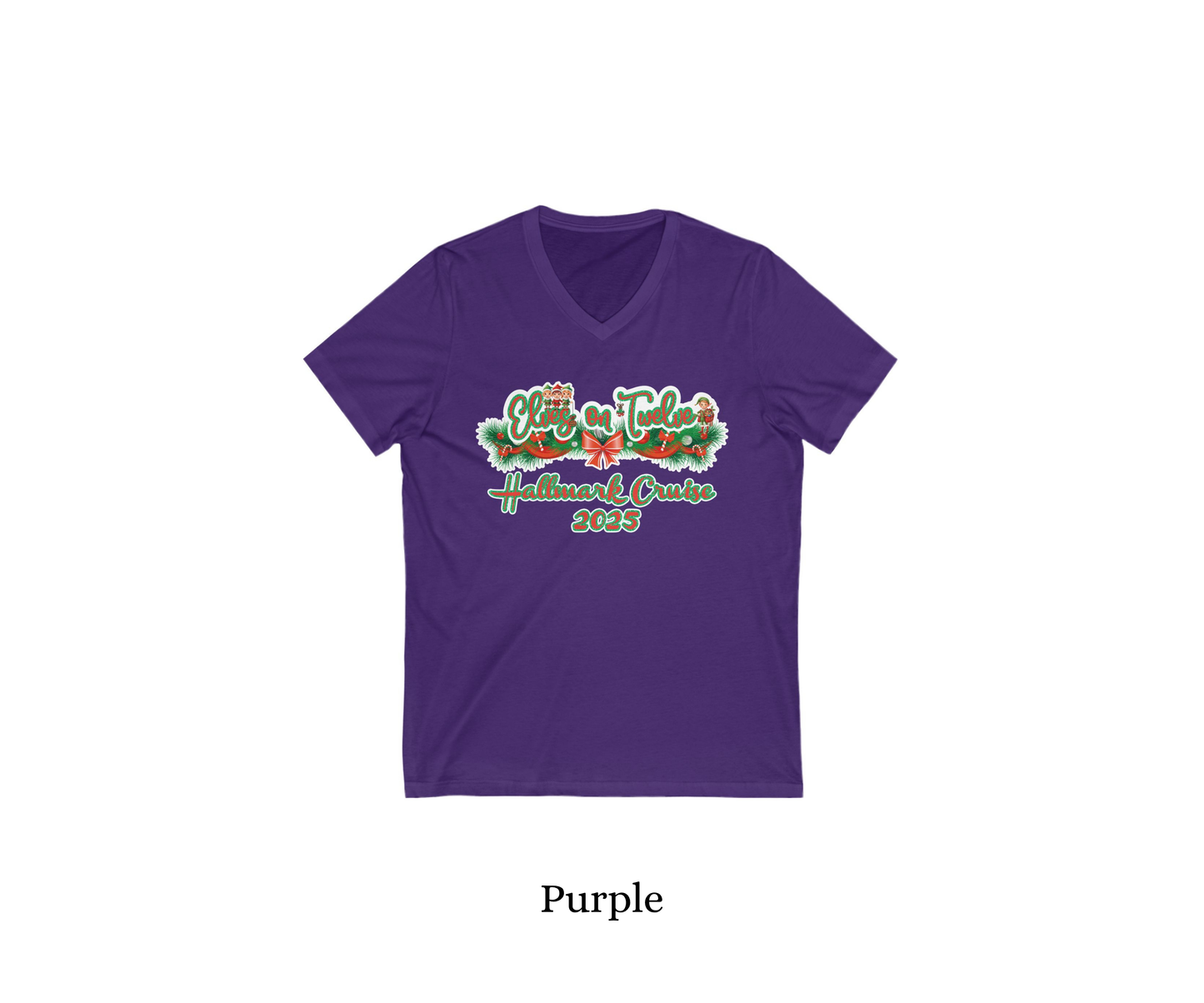 Elves on 12 Wreath V-Neck