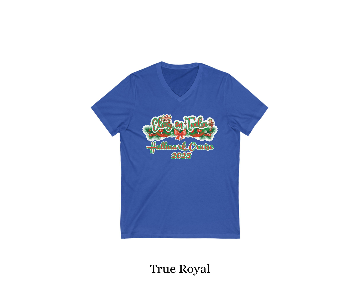 Elves on 12 Wreath V-Neck