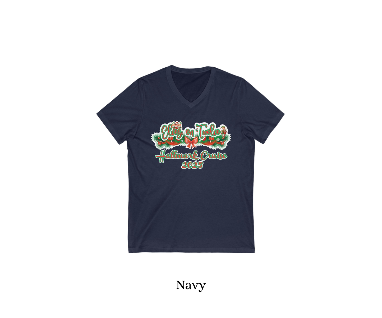 Elves on 12 Wreath V-Neck