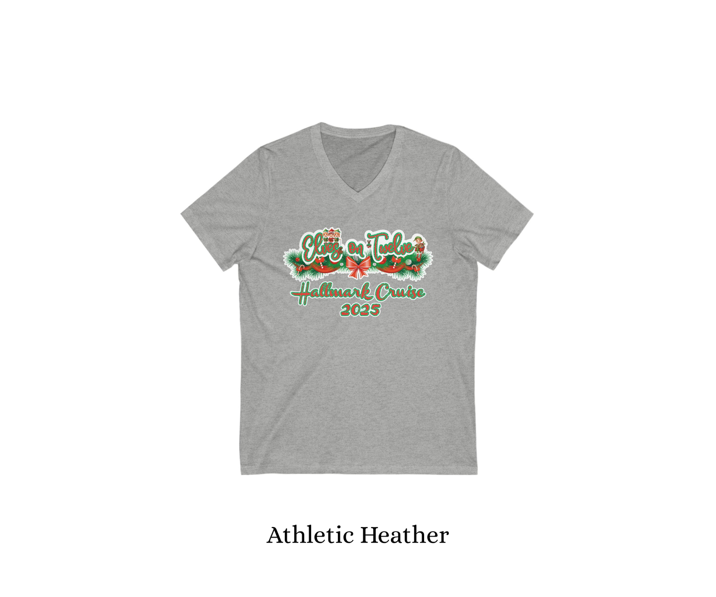 Elves on 12 Wreath V-Neck