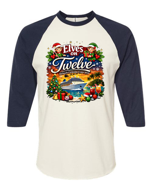 ELVES ON TWELVE HM CRUSE RAGLAN TEE