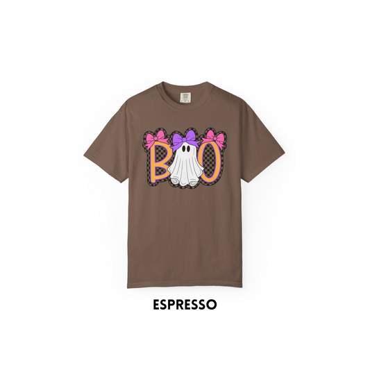 Boo Checkered Ghost Tee