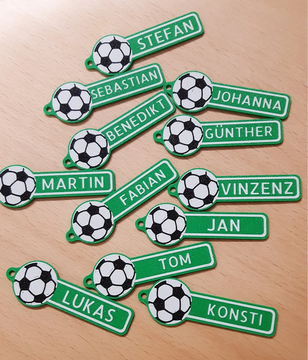 3D Soccer Bag Tag