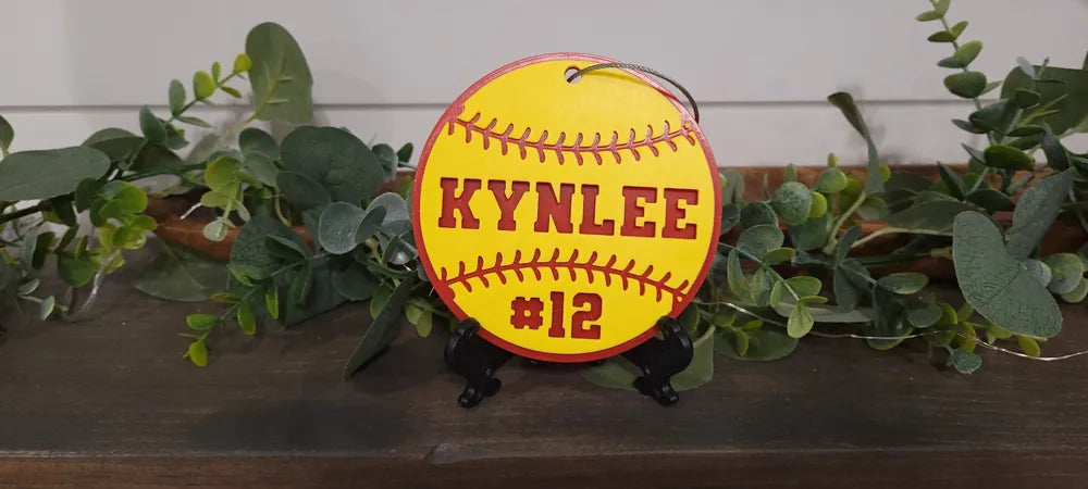 3D Softball Bag Tags