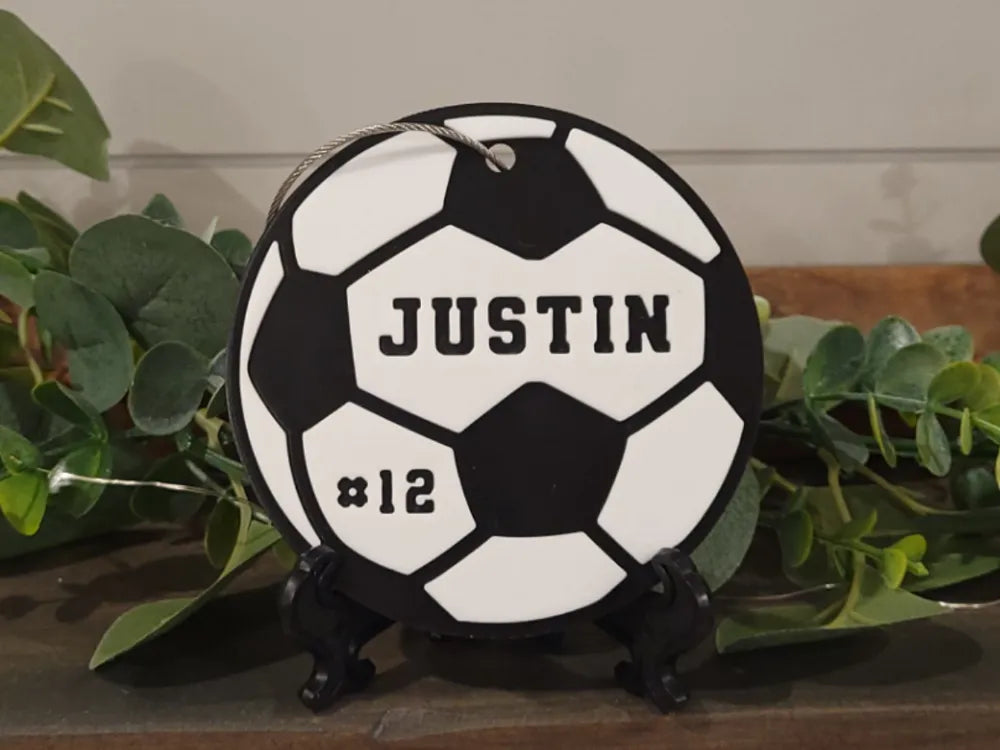 3D Soccer Bag Tag