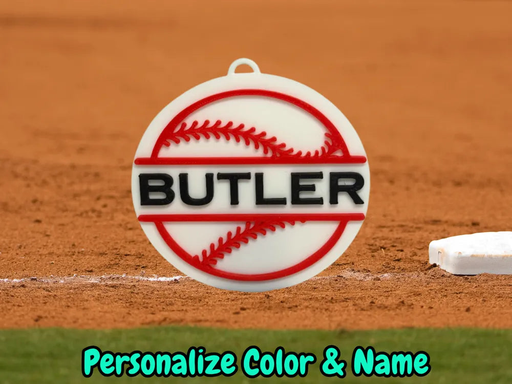 3D Baseball Bag Tag