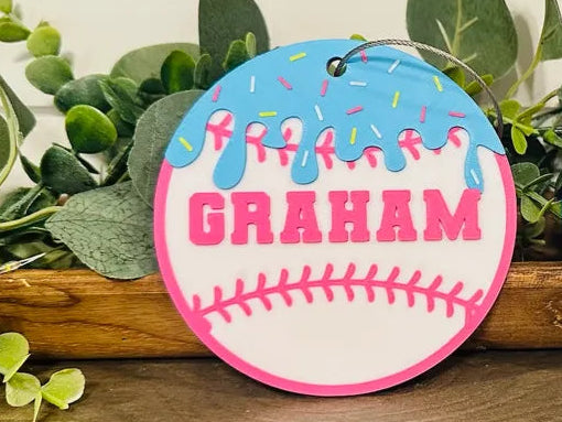 3D Softball Bag Tags