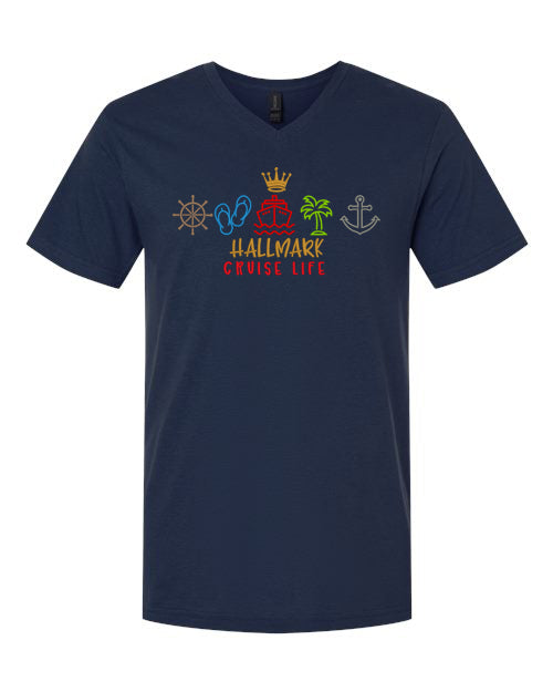 HM Cruise Life Embroidery V-Neck