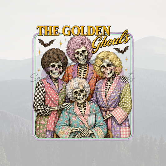 The Golden Ghouls DTF Print 11in