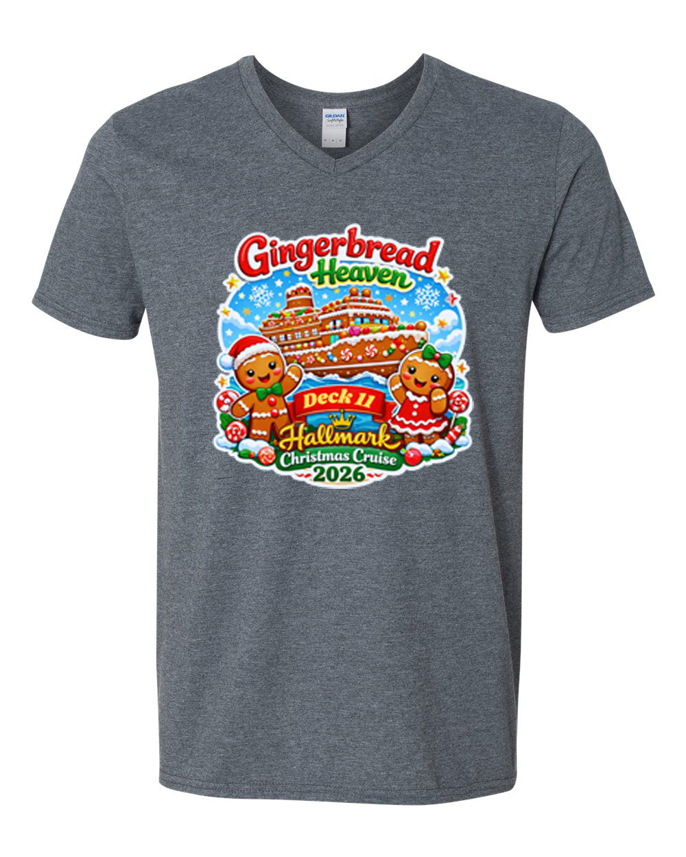 GINGERBREAD HEAVEN DECK 11 V-NECKS
