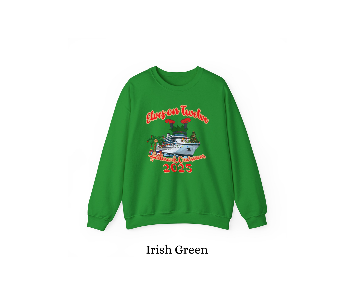 Elves on 12 Cruise Crewneck