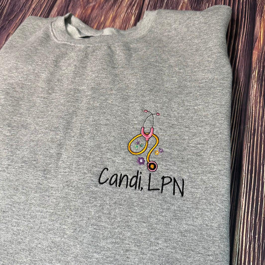 Flower Stethoscope Sweatshirt