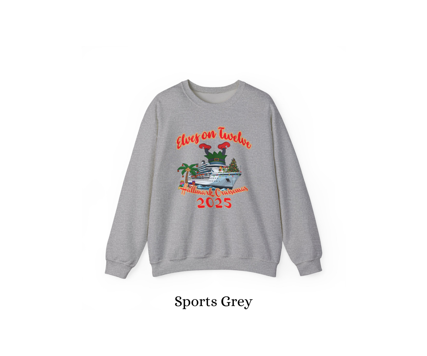 Elves on 12 Cruise Crewneck