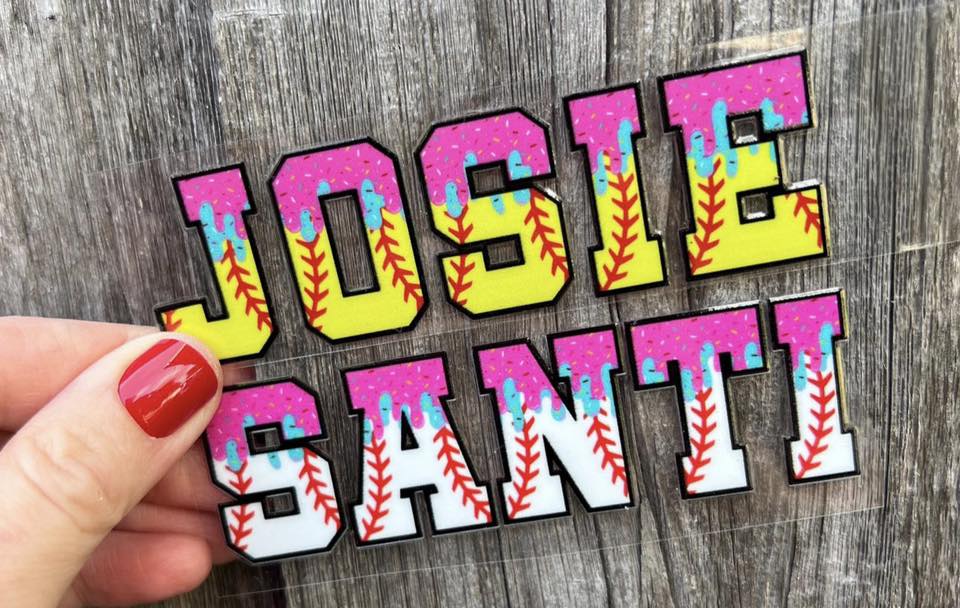 Baseball Softball Helmet UV DTF Decals