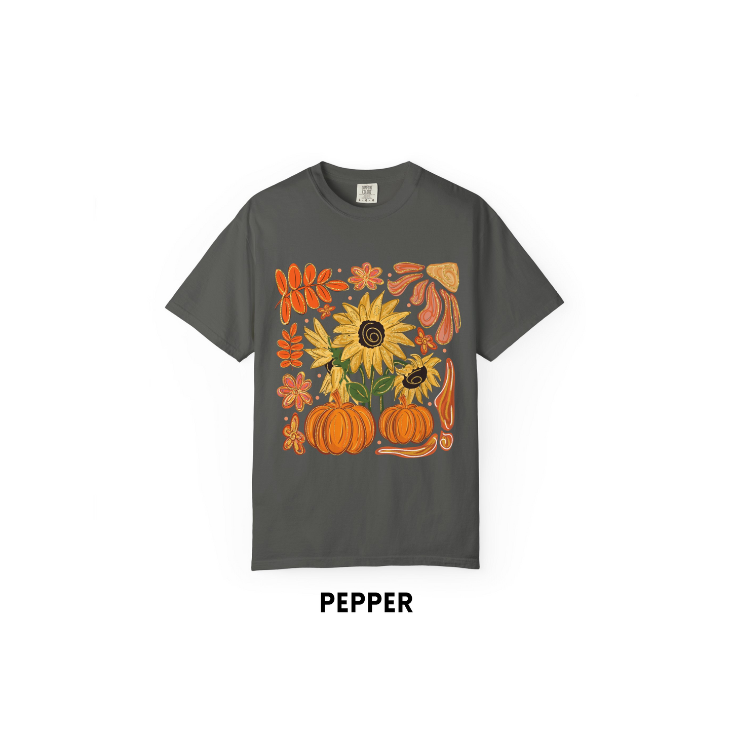 Glitter Sunflower Pumkin Tee