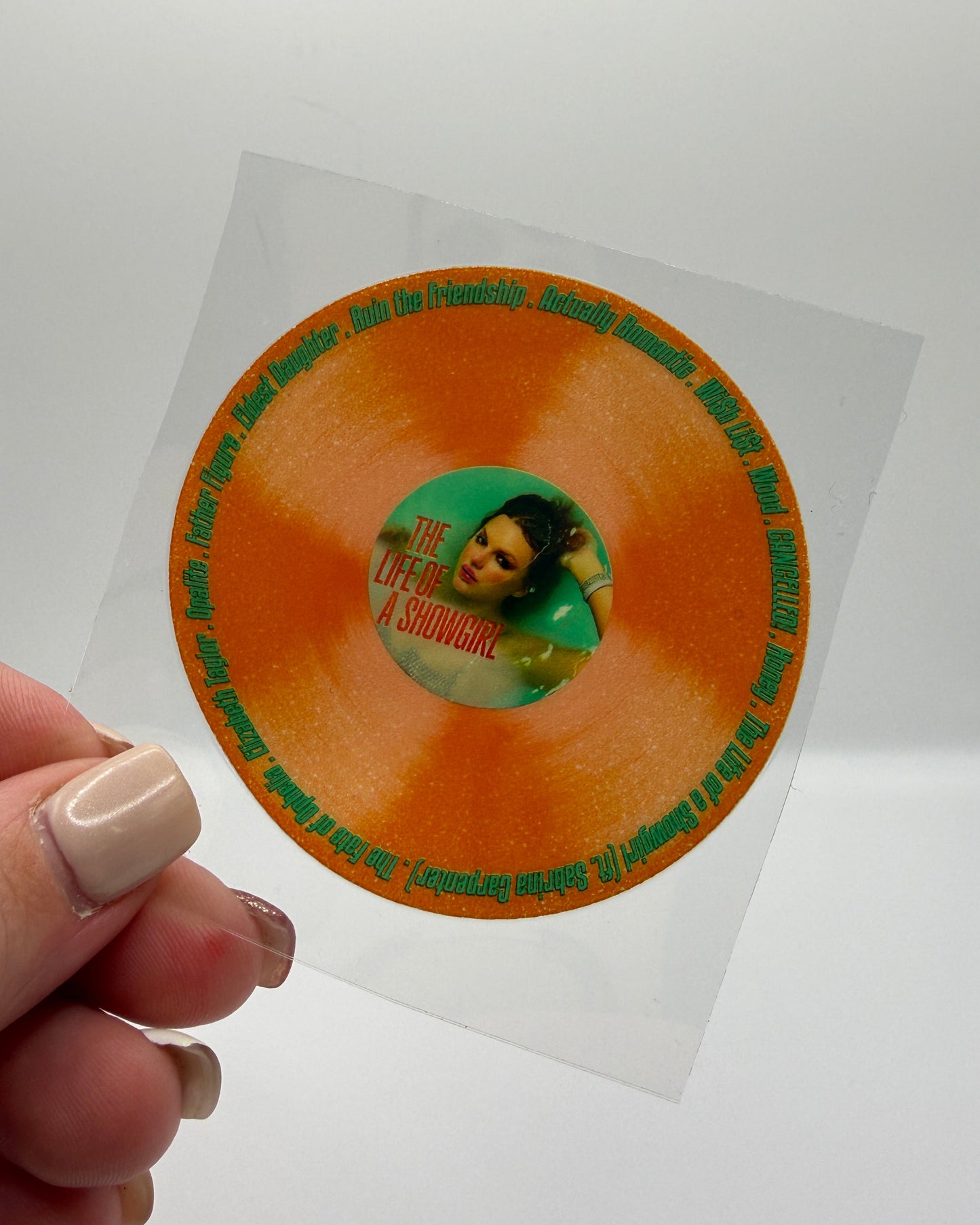 Taylor Swift Showgirl Vinyl UV DTF Sticker