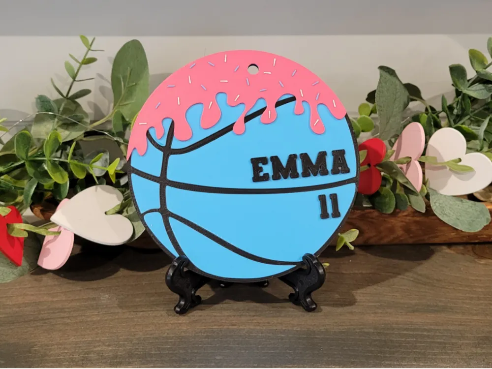 3D Basketball Bag Tag