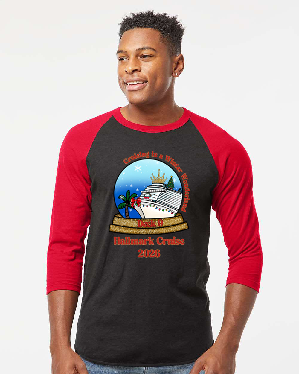 HM Cruising in a Winter Wonderland Deck 9 BASEBALL 3/4 SLEEVE