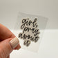 Girl Pray about it UV DTF Sticker