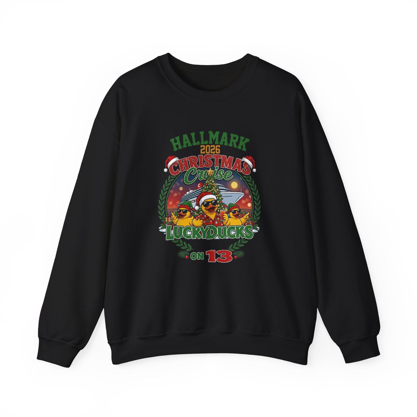 HM Christmas Cruise Lucky Ducks on 13 Crewneck