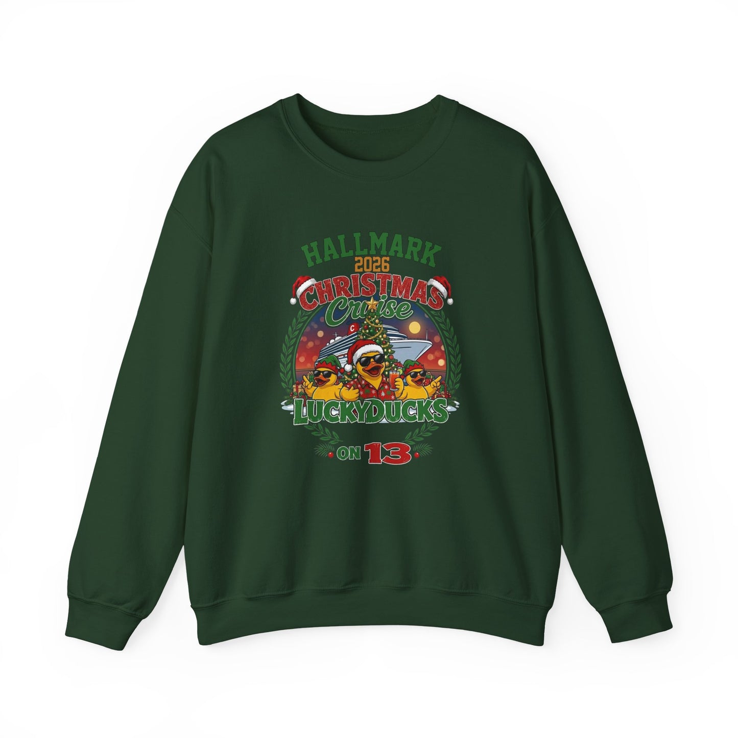 HM Christmas Cruise Lucky Ducks on 13 Crewneck