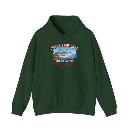 Candy Cane Lane on Deck 10 HM Cruise Hoodie