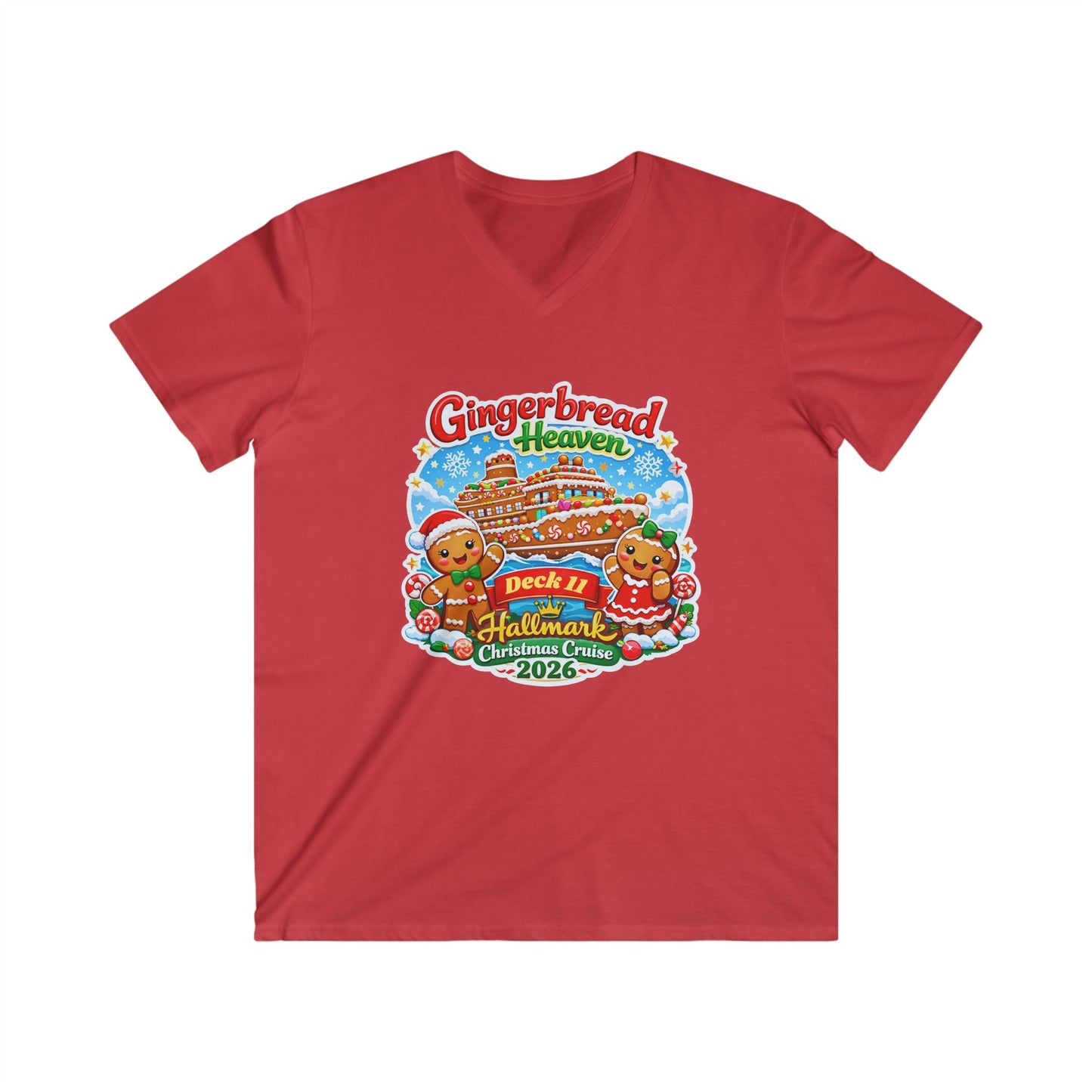 GINGERBREAD HEAVEN DECK 11 V-NECKS