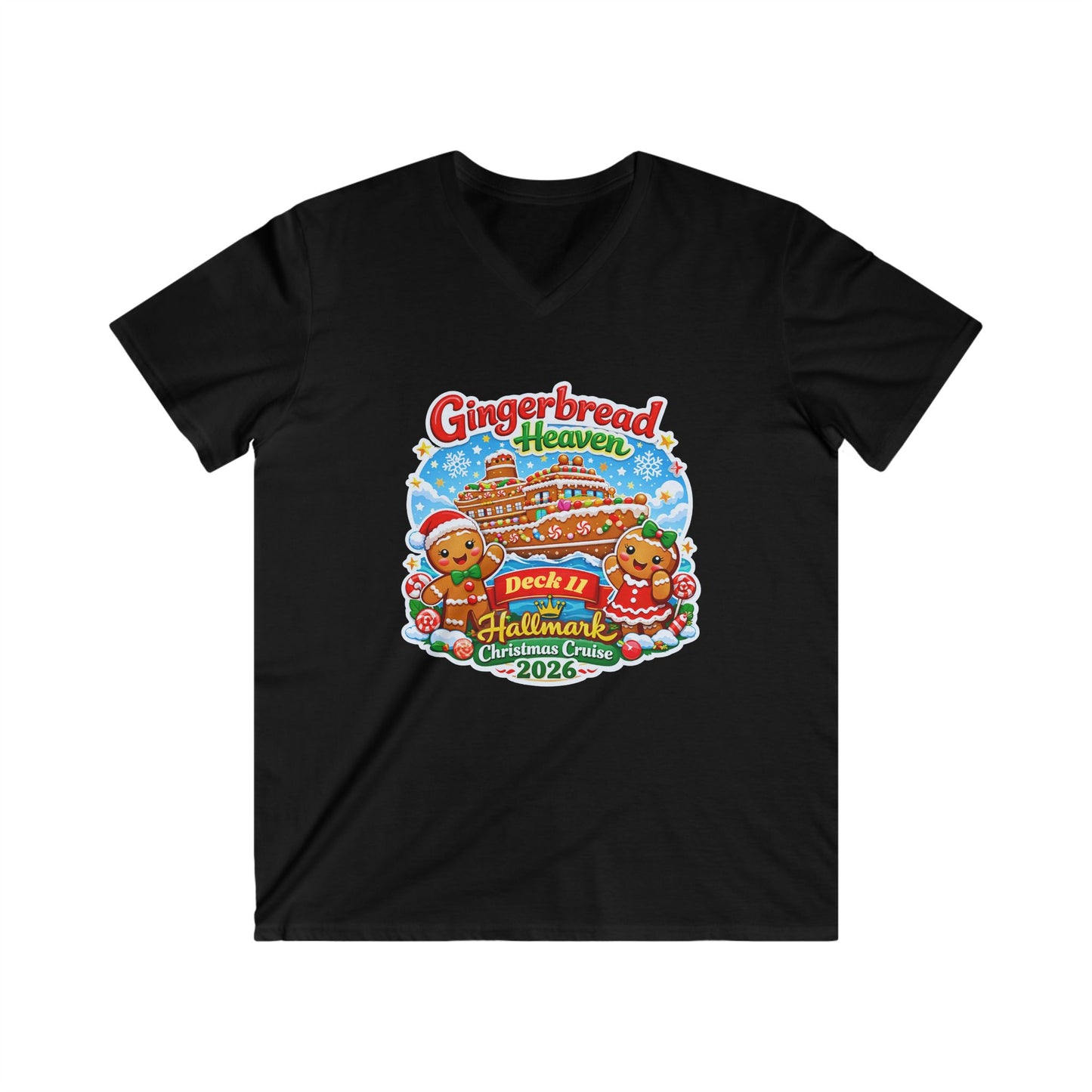 GINGERBREAD HEAVEN DECK 11 V-NECKS