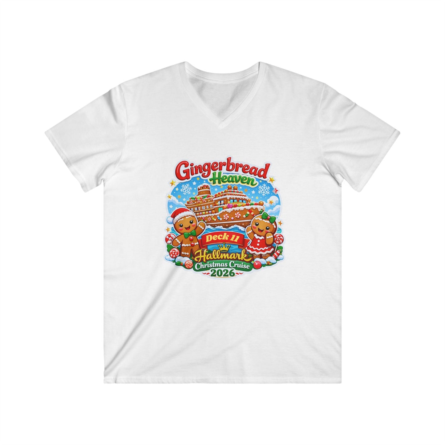 GINGERBREAD HEAVEN DECK 11 V-NECKS