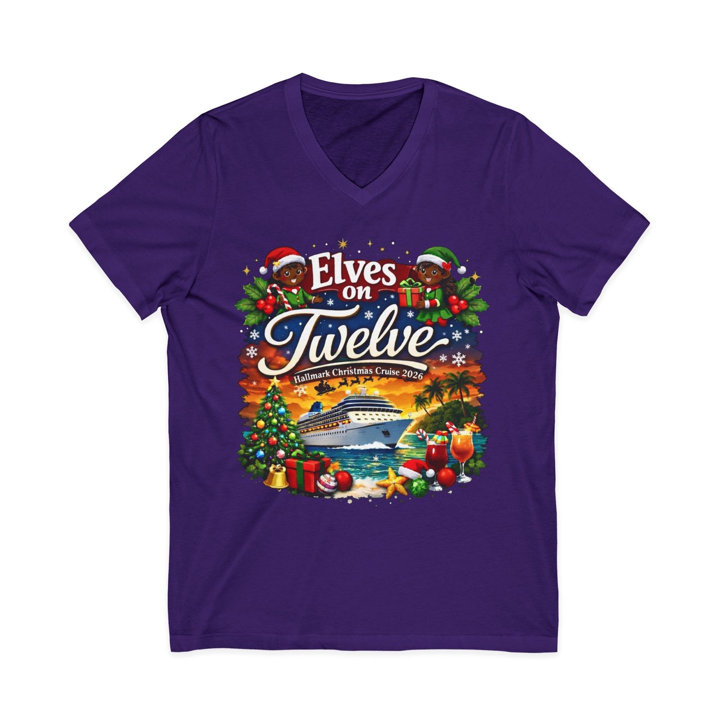 ELVES ON TWELVE HM CRUISE V-NECKS