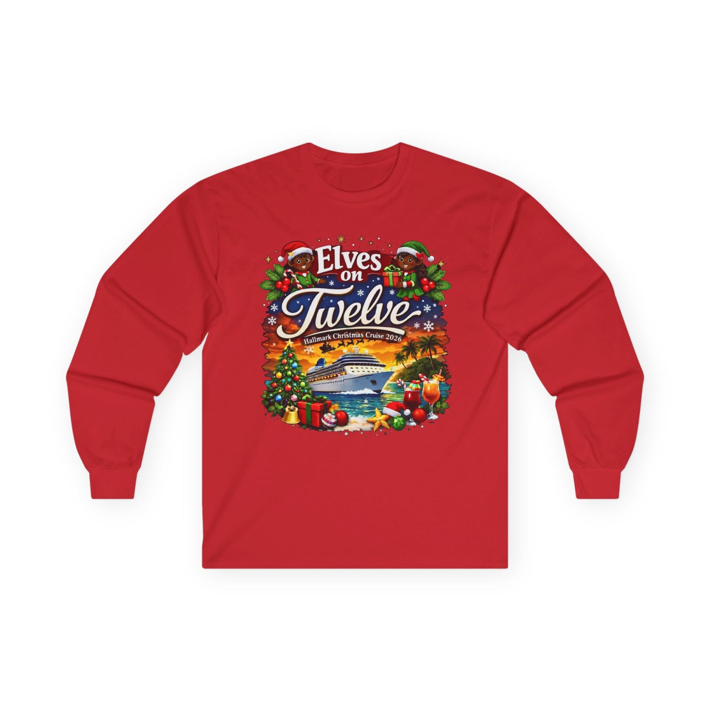 ELVES ON TWELVE OF COLOR HM CRUSIE LONG SLEEVE