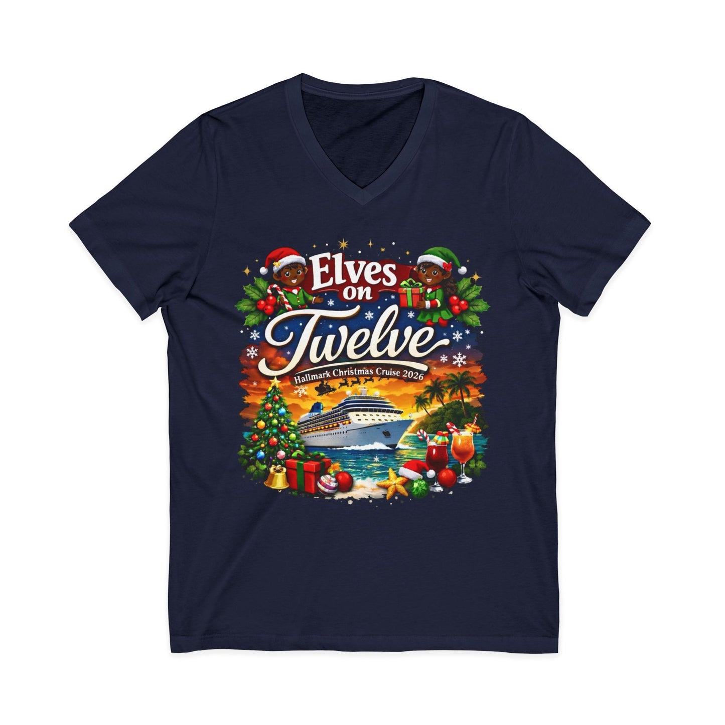ELVES ON TWELVE HM CRUISE V-NECKS