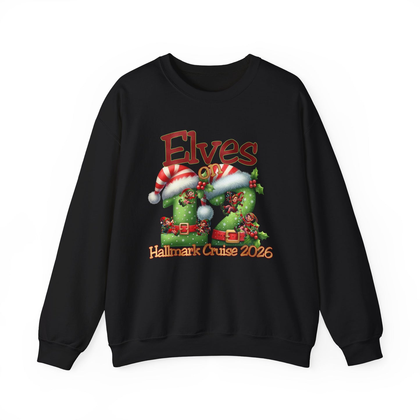 Elves on 12 HM Cruise 2026 crewnecks