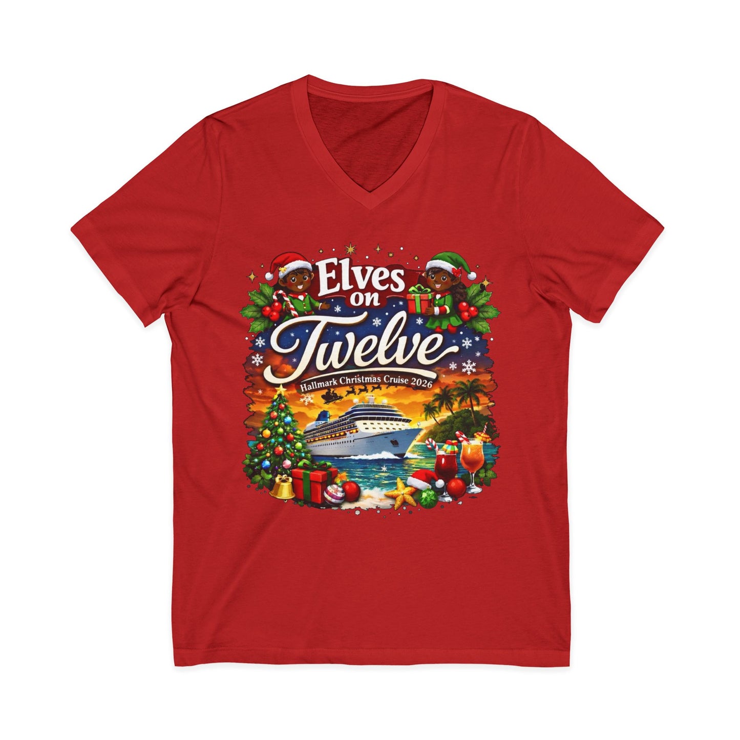 ELVES ON TWELVE HM CRUISE V-NECKS